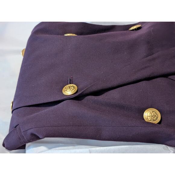 Vintage Talbot's Aubergine Double Breasted Wool Blazer NWT Womens Plus Sz 12W - Picture 9 of 11